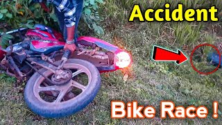 Bike Accident On Road Race😭 Bike Race in Village Road🔥 Mim Farhan