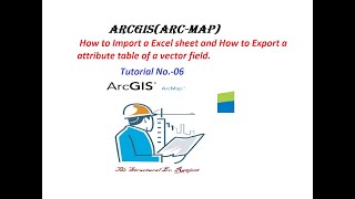 ARCGIS Tutorial 6 How to Import and Export a attribute table in Arcgis.