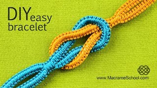 Easy Infinity Square Knot Bracelet Tutorial ∞