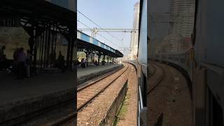 Mumbai local train parallel with karnavati express