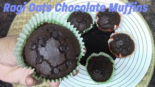 Ragi Oats Chocolate Muffins | Breakfast Recipes With Millets | Healthically Kitchen