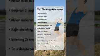 Tips meninggikan badan