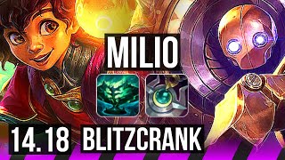 MILIO & Jhin vs BLITZCRANK & Draven (SUP) | 67% winrate, 0/3/17 | BR Grandmaster | 14.18