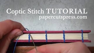 Coptic Stitch Bookbinding Tutorial - Papercuts Press (single needle, straight needle)