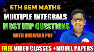 5th sem maths 6B Imps with answers PDF |  Multiple Integrals and vector calculus  imps