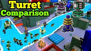 TURRET COMPARISON in Pixel Gun 3D | Turrets VS Monsters PG3D