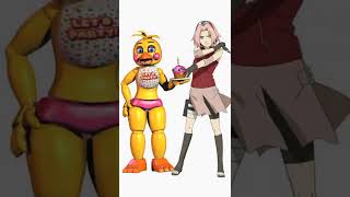 fnaf ar edit || fnaf1 and fnaf 2 vs anime 🤩🥳||#shorts#anime