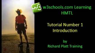 Learning HTML with w3schools.com - Lesson Number 1