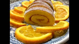 Torta de Laranja - Portuguese Refreshing Orange Roll Cake #shorts