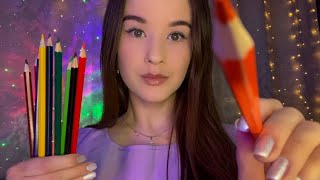 АСМР Рисую на твоем лице. Звуки карандаша и рта / ASMR I draw a pencil on your face Mouth sounds