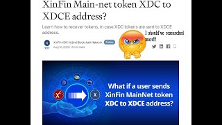 How to Recover My XDC if I Sent it To My Ledger or ETH address