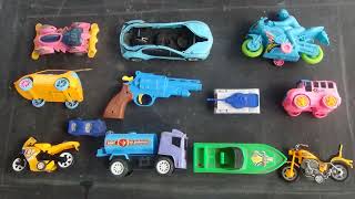 🚕🛺🚁Toy Vehicles in the village nature | Auto Rickshaw, gadi, auto rickshaw, police gadi, e rickshaw.