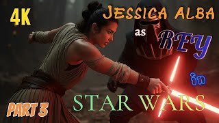 KI - AI generated Jessica Alba as Rey in Star Wars Part 3