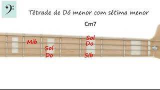 Tétrade de Dó Menor com Sétima Menor  no Baixo Elétrico