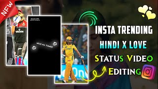 🔥Insta Trending 1Pic Video Editing | Milo Na Tum To Hum Ghabraye Hindi Song Status Video Editing