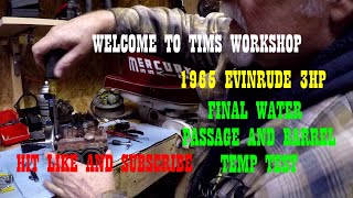 Evinrude 1965 3hp Final install and water barrel test