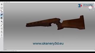 Skanowanie 3D drewnianej kolby