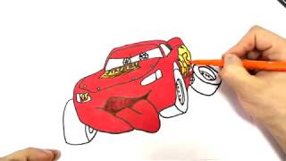 How to Draw & Color Cars 3 Drawing and Coloring Learning videos for kids