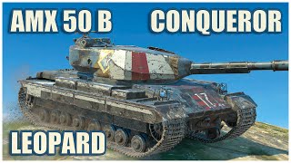 Super Conqueror, AMX 50 B & Leopard 1 • WoT Blitz Gameplay