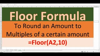 How to round an amount to multiple of a certain amount Floor formula for beginners in Urdu