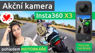 Akční kamera Insta360 X3 pohledem motorkáře