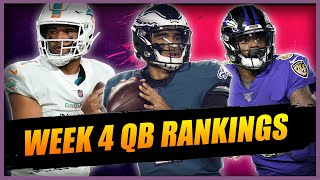 Quarterback Rankings for WEEK 4 of 2022 Fantasy Football