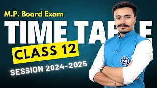 M.P. Board Class 12th Official Time Table 2025 | Shikhram Institute