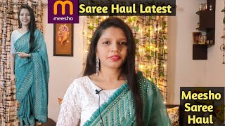 Meesho Saree Haul Latest✨ | Meesho Saree Haul👌 | Wedding Wear Saree Haul Meesho❤️ | Arva Gondaliya