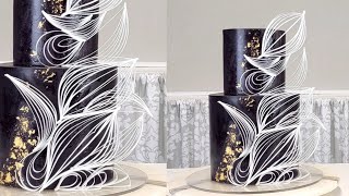 Super Simple but Impressive WAFER PAPER FILIGREE CAKE | Cake Decorating |How to Use Leftover Fondant