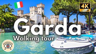 Lago de Garda, Sirmione ✅ Italia 4K "WALKING TOUR" | ¡Paseo a pie con subtítulos! - Historia - ASMR