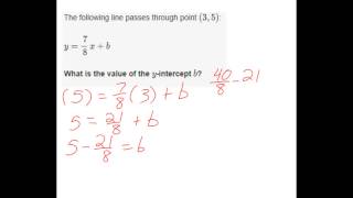 Solving for the Y-Intercept