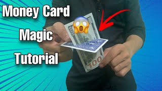 Card money cut magic tricks Tutorial