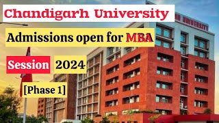 CHANDIGARH UNIVERSITY| Admissions open for MBA 2024| #mba #chandigarhuniversity #admissionsopen