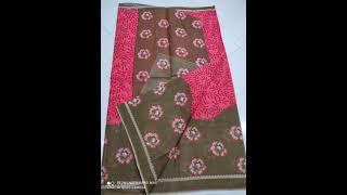 pure cotton saree // bahdhej & printed cotton saree