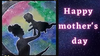 mother's day/mother's day painting/galaxy painting for mother's day