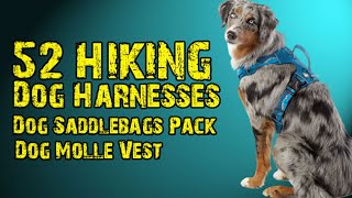 Dog Harnesses For Hiking I Dog Saddlebags Pack | 52 Dog Molle Vest for Training Hiking #dog #pets