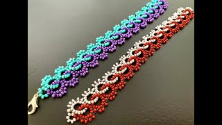 Interlace Beaded Bracelet || How to make Beaded Bracelet || Beaded Lace