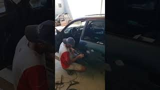 Funilaria Porta Do Corsa #automobile #restauracaoautomotiva #shortvideo #detailing