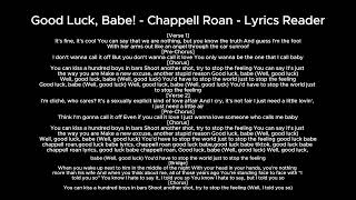 Good Luck, Babe! - Chappell Roan - Lyrics Reader