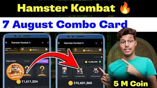 Hamster Kombat Daily Combo today 7 August | BesDev Combo Card Unlock | Hamster Kombat 7 August combo