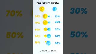 Pale Yellow + Sky Blue Recipes... #colormixing #asmr #guessthecolor #satisfying