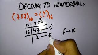 6. HOW TO CONVERT | DECIMAL TO HEXADECIMAL | Best examples easy way.