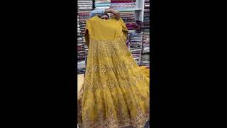 👰🤩👗🛍 Latest Fancy Bridal Wedding Maxi Frock Dress, With Beautiful Heavy Sequence Cutdana Pearl Emb