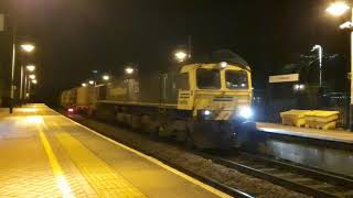 66593 + 66547 with the High Output Ballast Cleaner at Shirebrook | 15th February 2021