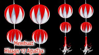 Membuat Hiasan 17 Agustus Dari Kertas || Hiasan Kelas Tema Merah Putih || Dekorasi 17 Agustusan