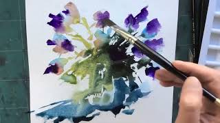 LooseWatercolours.com 'Purple Blast' with Andrew Geeson