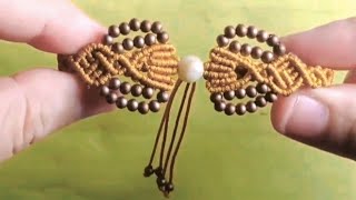 Pulseira Macrame Passo a Passo com miçangas.