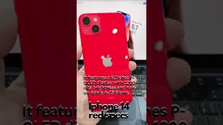 Iphone 14 red unboxing and specifications