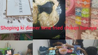 tore se shoping |fried chikn bayana |diner time| dubai life with kids vlog