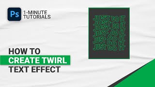 How To Create Twirl Text Effect in Photoshop